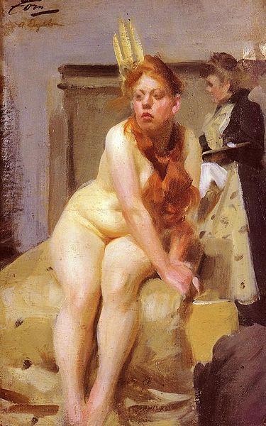 Anders Zorn I Ateljen oil painting picture